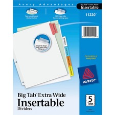 Avery AVE 11220 Averyreg; Big Tab Extra-wide Insertable Dividers - 5 B