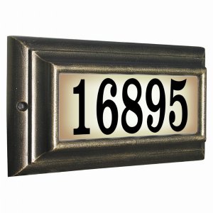 Qualarc LTS-1300-FB Edgewood Standard Lighted Address Plaque In French