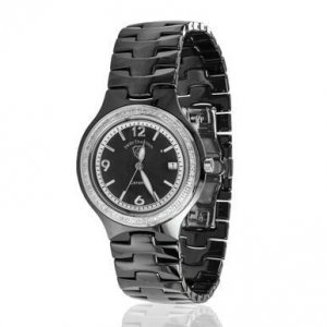 Swiss TL-P13980ABLK Woman's Ceramic Black Band Mother Of Pearl Dial Cr