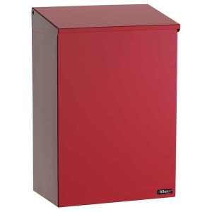 Qualarc ALX-100-RD Allux 100 Red Steel Top Loading Wall Mount Mailbox