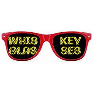 Capital WHSK_Red Whiskey Glasses - Funny Wayfarer Sunglasses - Multipl