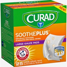 Medline MII CUR204425AH Curad Sootheplus Medium Non-stick Pads - 4 X 4