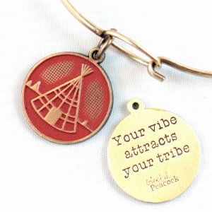 Gleeful RT-TRIBE-CHER-NEC Tribe Token Charm  Necklace (18 Inches)