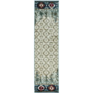 Homeroots.co 353437 7' Polypropylene Ivory Runner Rug