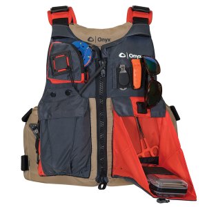 Onyx 121700-706-005-17 Onyx Kayak Fishing Vest - Adult Oversized - Tan