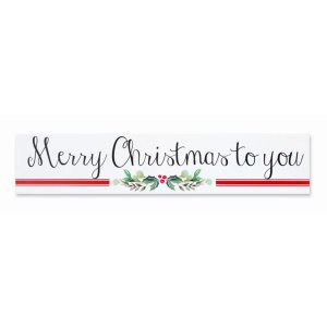 Melrose 80957DS Merry Christmas Plaque 23.75l X 5h (set Of 2)  Mdf