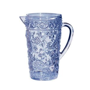 Leadingware AC-1016B Acrylic Paisley Pitcher - Blue 2.5 Qt