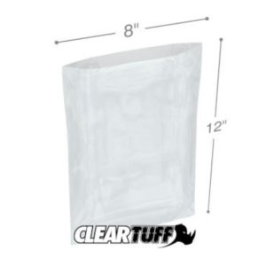 International PB10812 Flat Poly Bags  8 X 12 1.25 Mil