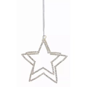 Melrose 80159DS Jewel Double Star 4h (set Of 6) Ironglass