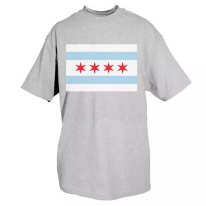 Fox 63-852 XXL Chicago Flag T-shirt Grey - 2xl