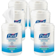 Gojo GOJ 903106CT Purellreg; Alcohol Hand Sanitizing Wipes - 6 X 7 - W