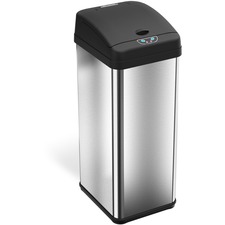 Hls HLC HLS13MX 13-gallon Sensor Trash Can - Hinged Lid - 13 Gal Capac