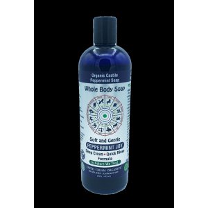 Earth ECO015a Organic Castile Liquid Soap, Peppermint 6 Pack (16 Oz)