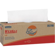 Kimberly KCC 05790 Wypall L40 Cloth-like Wipes - 9.80 X 16.40 - White 