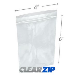 International CZ40406 Clearzip Lock Top Bags  4 X 6 4 Mil