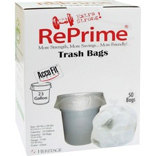 Heritage HER H5645TCRC1CT Heritage Accufit Reprime Trash Bags - 23 Gal