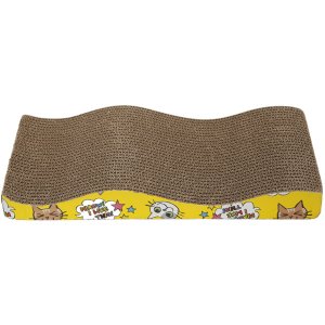 Silicute 8636901007 Wavy Cat Scratching Board With Toy Ball And Catnip