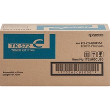 Original Kyocera TK572C Toner Cartridge - Laser - 12000 Pages - Cyan -