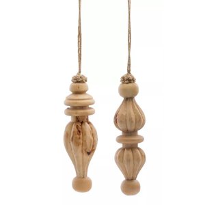 Melrose 81023DS Drop Ornament (set Of 6) 11h Wood