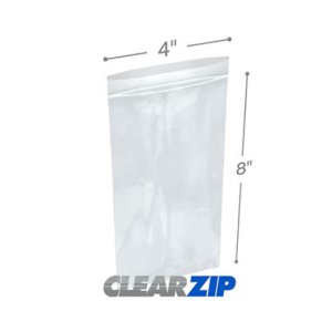 International CZ20408 Clearzip Lock Top Bags  4 X 8 2 Mil