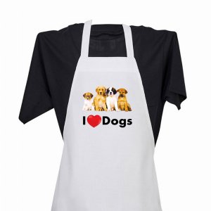 Creative 100260 Apron I Love (heart) Dogs