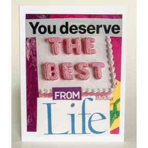 Barnes SQ4511388 You Deserve The Best From Life Greeting Card (pack Of