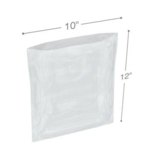 International PB11012 Flat Poly Bags  10 X 12 1.25 Mil