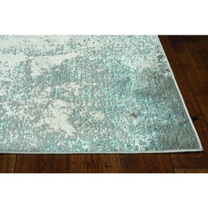 Homeroots.co 375042 3'x5' Silver Or  Blue Polypropylene Or Polyester A