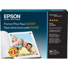 Epson S041727 Premium Inkjet Photo Paper - White - 92 Brightness - 97%