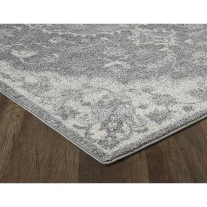 Homeroots.co 374636 7' Grey Machine Woven Bohemian Indoor Runner Rug