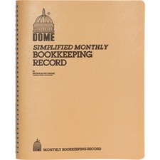 Dome DOM 612 Dome Bookkeeping Record Book - 128 Sheet(s) - Wire Bound 