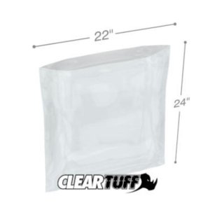 International PBM2224 Flat Poly Bags  22 X 24 1.5 Mil