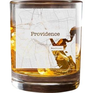 College CTGPRRI Providence College Etched Map Glasses - Set Of 2