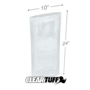 International PB11024 Flat Poly Bags  10 X 24 1.25 Mil