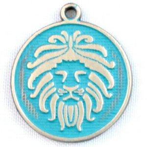 Gleeful RT-BRAVE-T-AQUA-NEC Brave Token Charm  Necklace