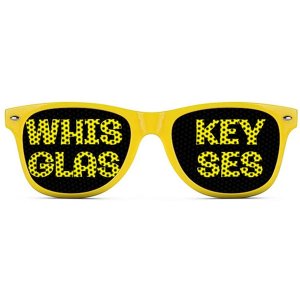 Capital WHSK_Yellow Whiskey Glasses - Funny Wayfarer Sunglasses - Mult