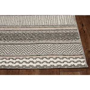 Homeroots.co 375570 8' Moda Taupe Polypropylene Runner Rug