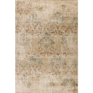 Homeroots.co 353473 3'x5' Champagne Damask Polypropylene Area Rug