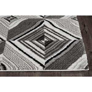 Homeroots.co 374622 27 X 90 Grey Or  Mocha Polyester Rug