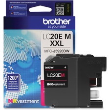 Original Brother LC20EM Inkvestment Super High Yield Magenta Ink Cartr