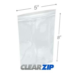 International CZ40508 Clearzip Lock Top Bags  5 X 8 4 Mil