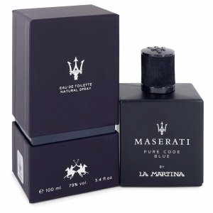 La 543863 Maserati Pure Code Blue Eau De Toilette Spray 3.4 Oz For Men