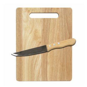 The 290-RWCBS Rubberwood Cutting Board  Utility Knife