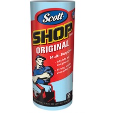 Kimberly KCC 75130 Scott Shop Towels - 1 Ply - 55 Sheetsroll - Blue - 