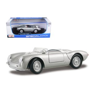 Maisto 31843s Porsche 550a Spyder Silver 118 Diecast Model Car By