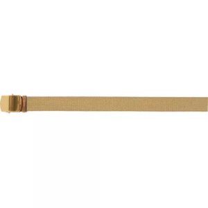 Fox 46-15 66 Cotton Web Belt, 12 Pack Brass Buckle - Khaki