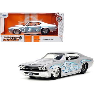 Jada 32702 1969 Chevrolet Chevelle Ss Silver Metallic With White And B