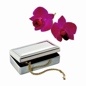 Creative 27101 Double Velvet Jewelry Box, Nickel Plated 3.5 X 1