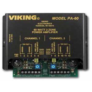 Viking VK-PA-60 Vk-pa-60 60w Compact Two Zone Amplifier