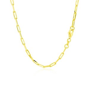 Unbranded 56037-24 14k Yellow Gold Paperclip Chain (2.5mm) Size: 24''